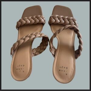 A New Day Women's Tan Braided Sandals